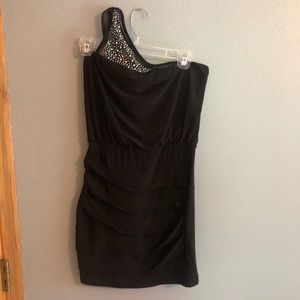 Black fitted dress